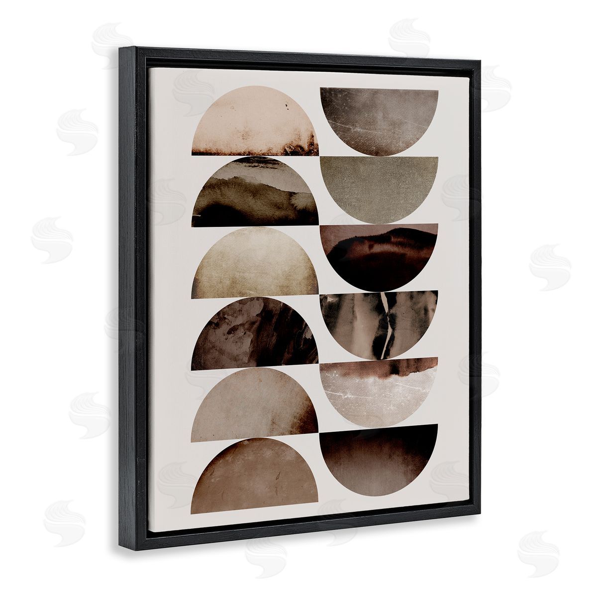 1x Graphic Curved Shapes Canvas Wall Art Print