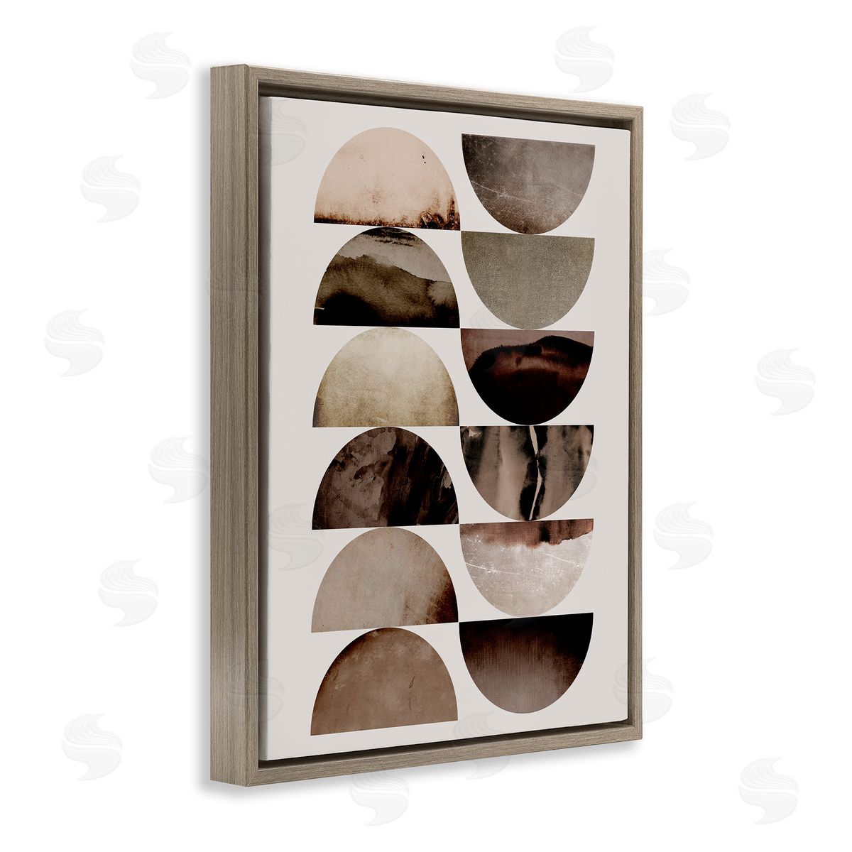 1x Graphic Curved Shapes Canvas Wall Art Print