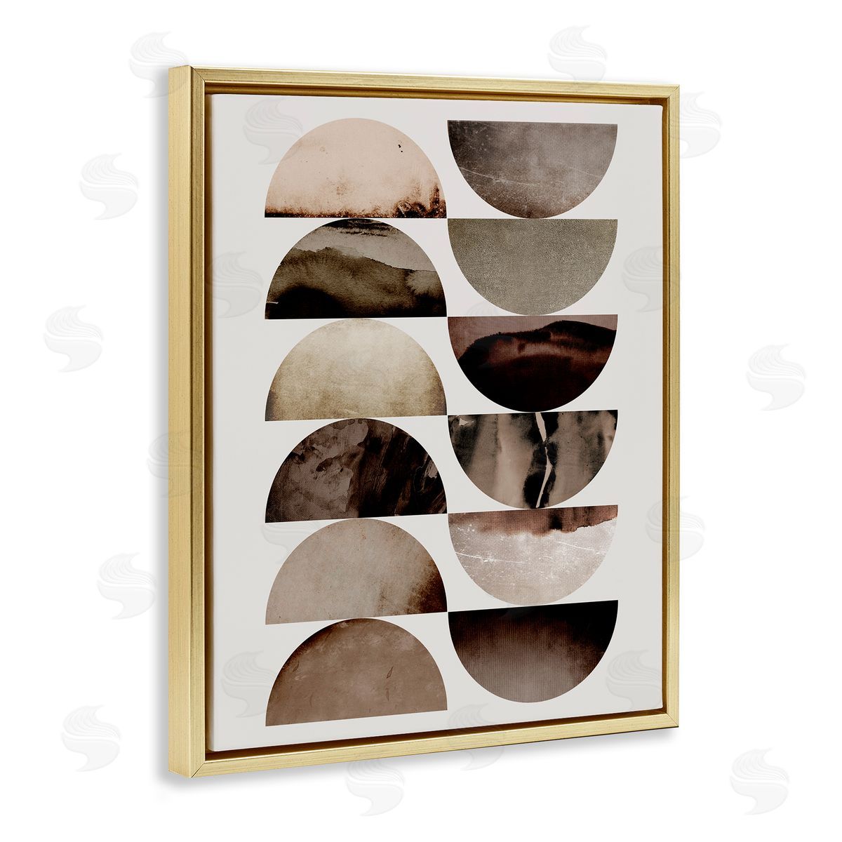 1x Graphic Curved Shapes Canvas Wall Art Print