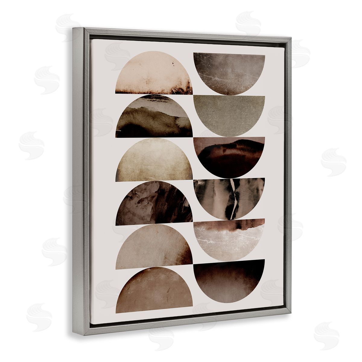 1x Graphic Curved Shapes Canvas Wall Art Print