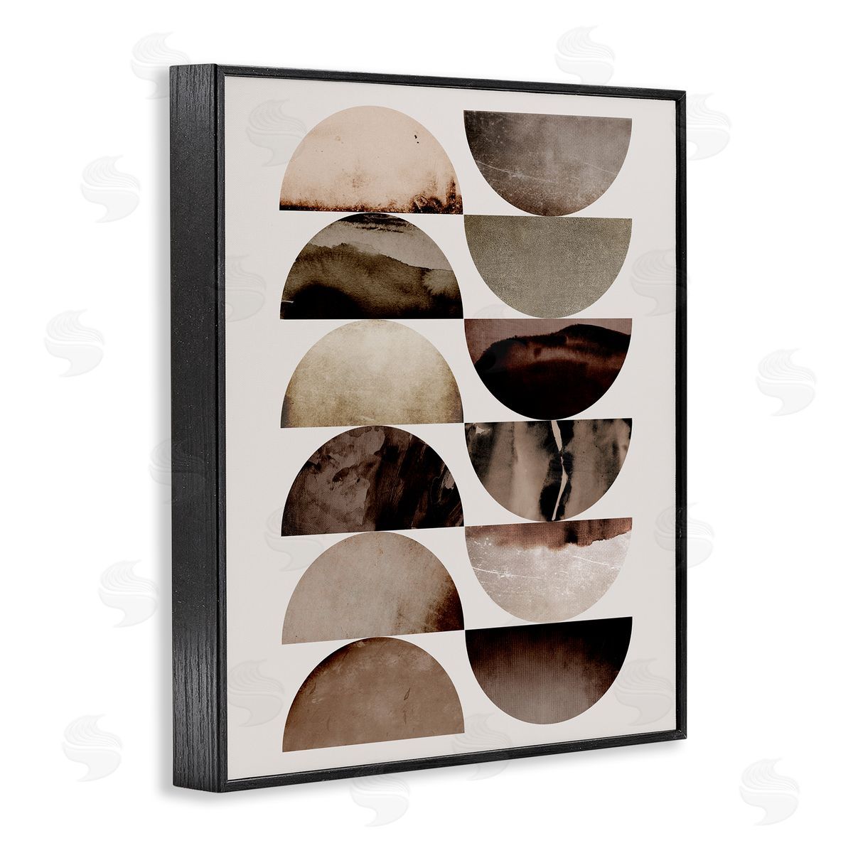 1x Graphic Curved Shapes Canvas Wall Art Print