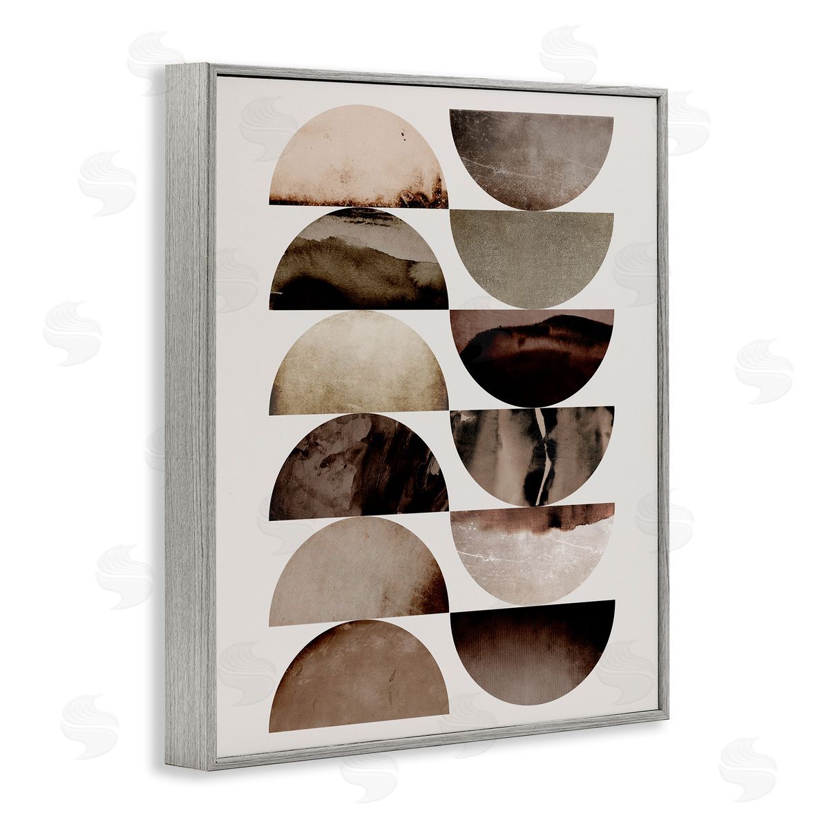 1x Graphic Curved Shapes Canvas Wall Art Print