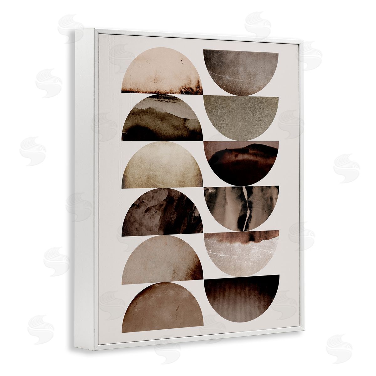 1x Graphic Curved Shapes Canvas Wall Art Print