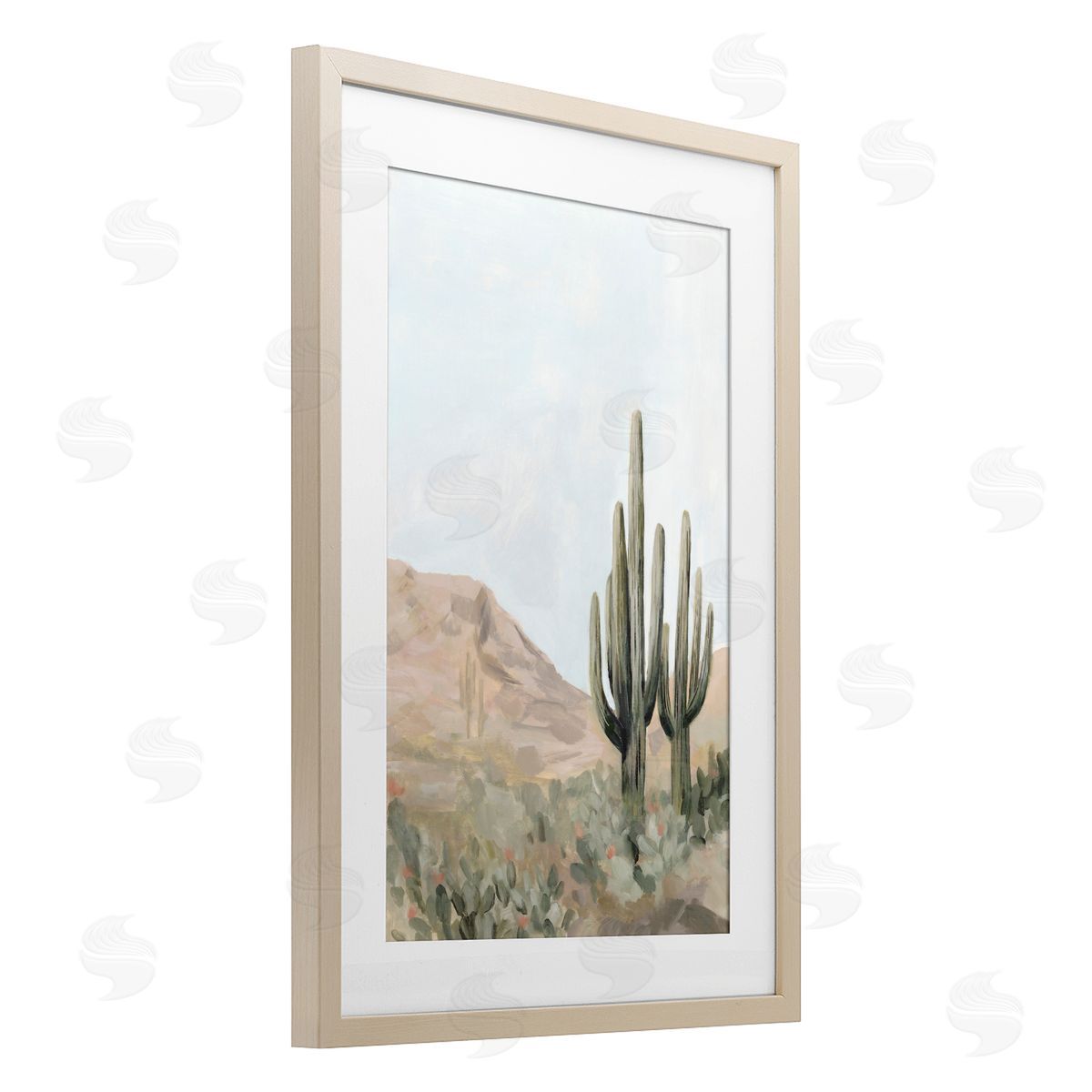 Hannah Dawson Desert Tranquility Cacti Canvas Wall Art Print