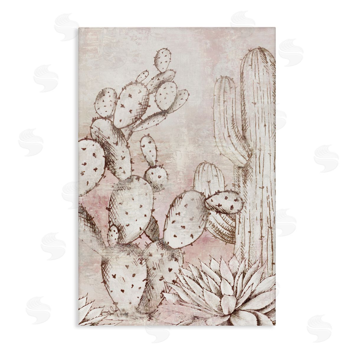 Luna Mavis Oasis Guardian Cacti Canvas Wall Art Print
