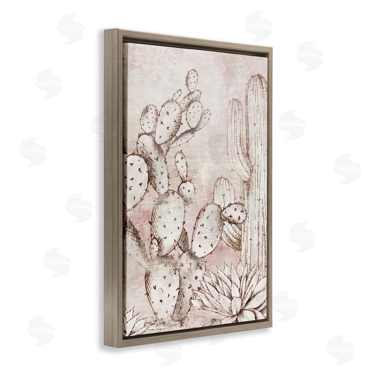 Luna Mavis Oasis Guardian Cacti Canvas Wall Art Print
