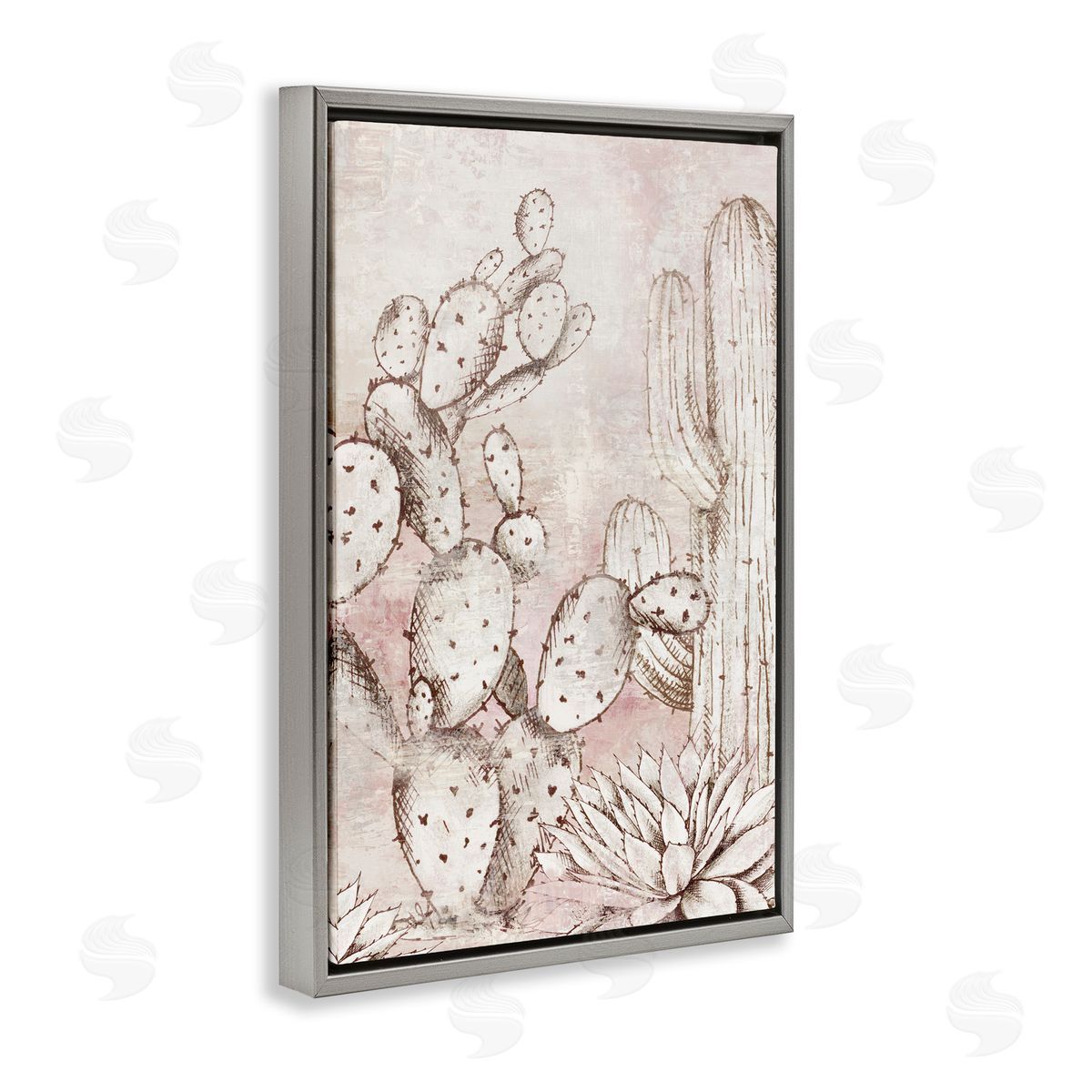 Luna Mavis Oasis Guardian Cacti Canvas Wall Art Print