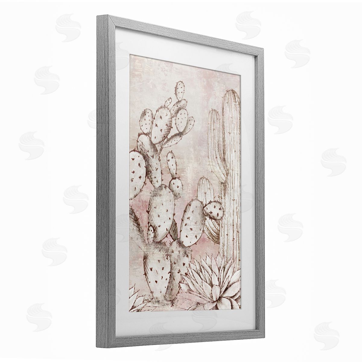 Luna Mavis Oasis Guardian Cacti Canvas Wall Art Print