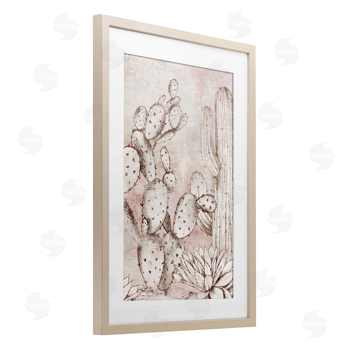 Luna Mavis Oasis Guardian Cacti Canvas Wall Art Print