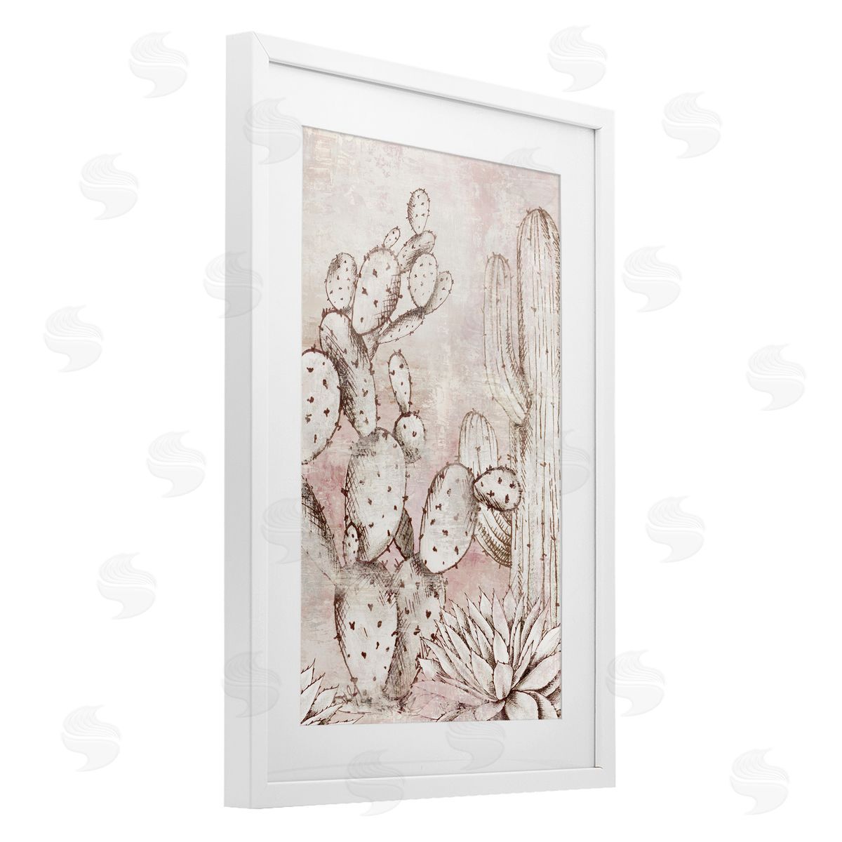 Luna Mavis Oasis Guardian Cacti Canvas Wall Art Print