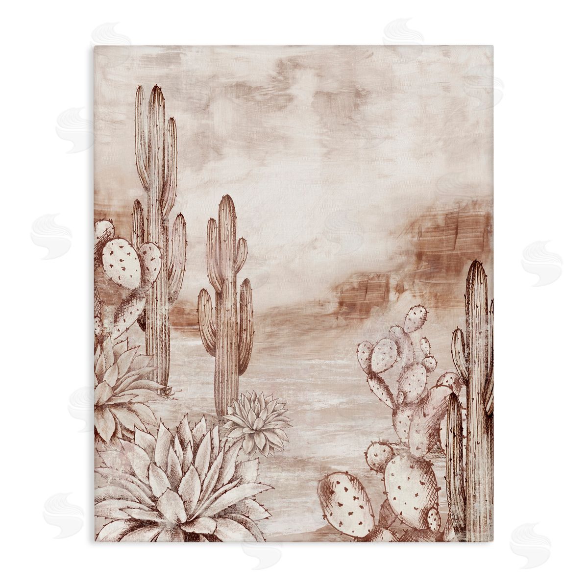 Luna Mavis Prickly Elegance Cacti Canvas Wall Art Print