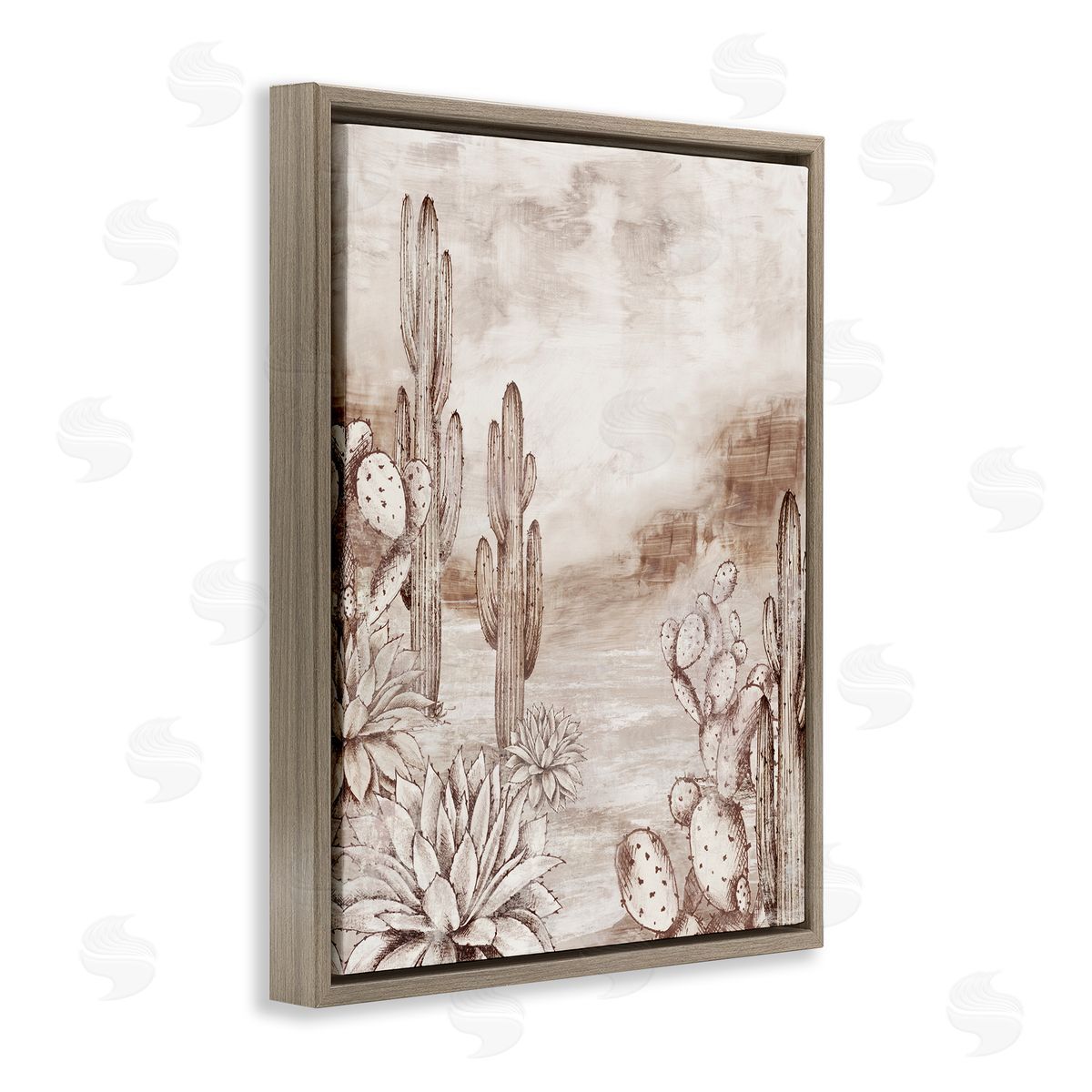 Luna Mavis Prickly Elegance Cacti Canvas Wall Art Print