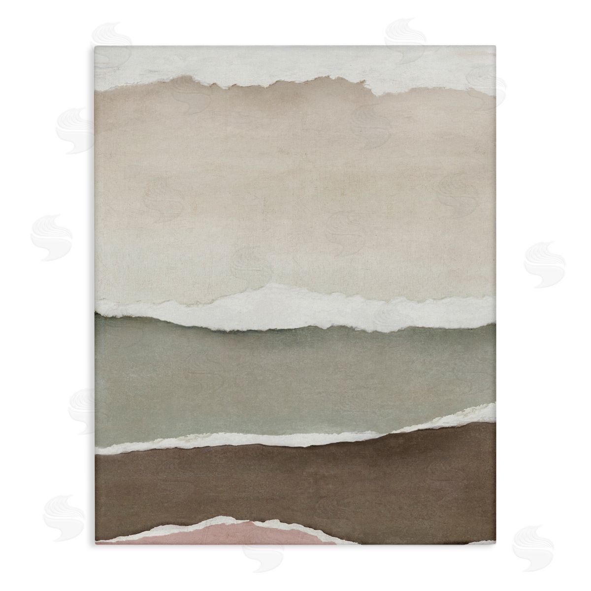 Emma Peal Layered Torn Edges Illusion Canvas Wall Art Print