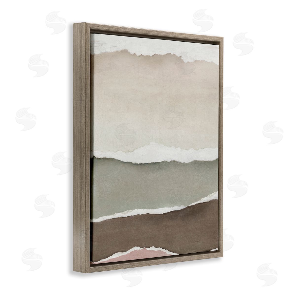 Emma Peal Layered Torn Edges Illusion Canvas Wall Art Print