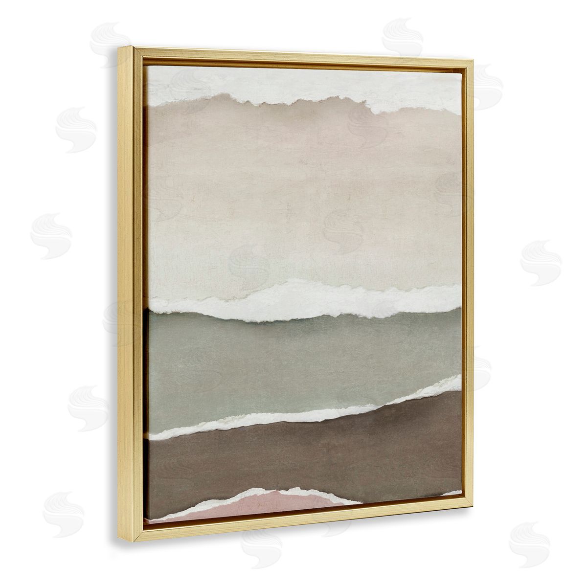 Emma Peal Layered Torn Edges Illusion Canvas Wall Art Print