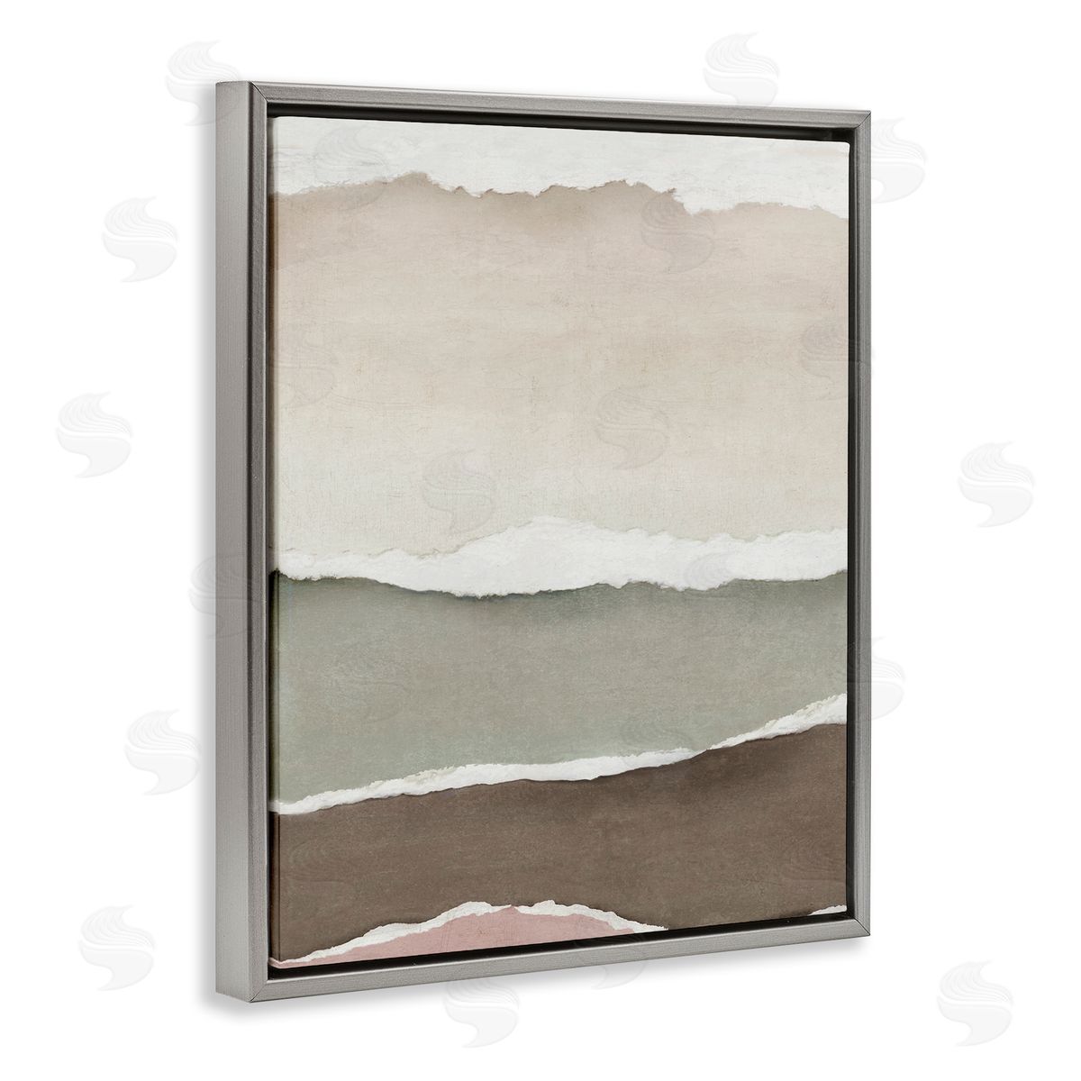 Emma Peal Layered Torn Edges Illusion Canvas Wall Art Print