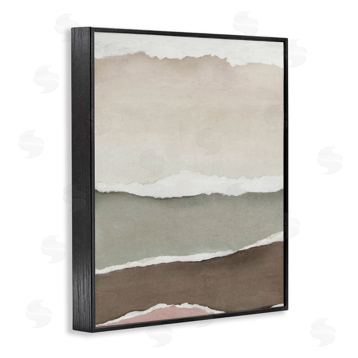 Emma Peal Layered Torn Edges Illusion Canvas Wall Art Print