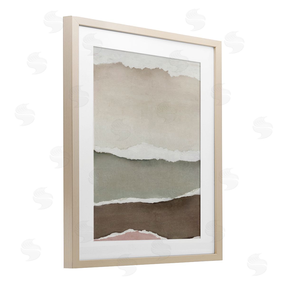 Emma Peal Layered Torn Edges Illusion Canvas Wall Art Print
