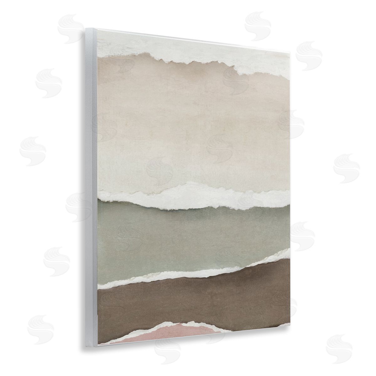 Emma Peal Layered Torn Edges Illusion Canvas Wall Art Print
