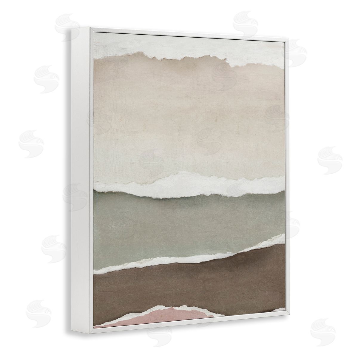 Emma Peal Layered Torn Edges Illusion Canvas Wall Art Print