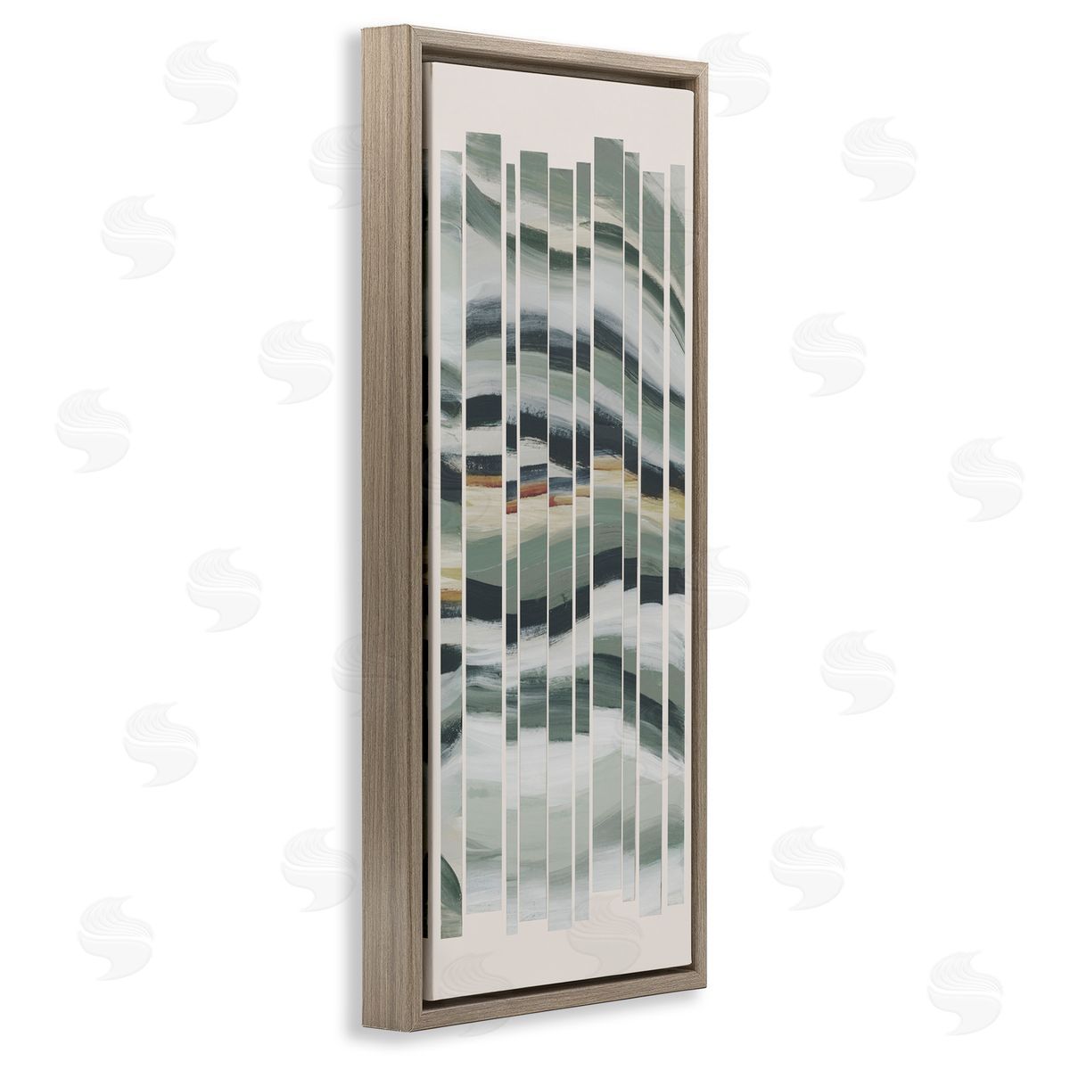 Jacob Q Contemporary Overlapping Waves Canvas Wall Art Print