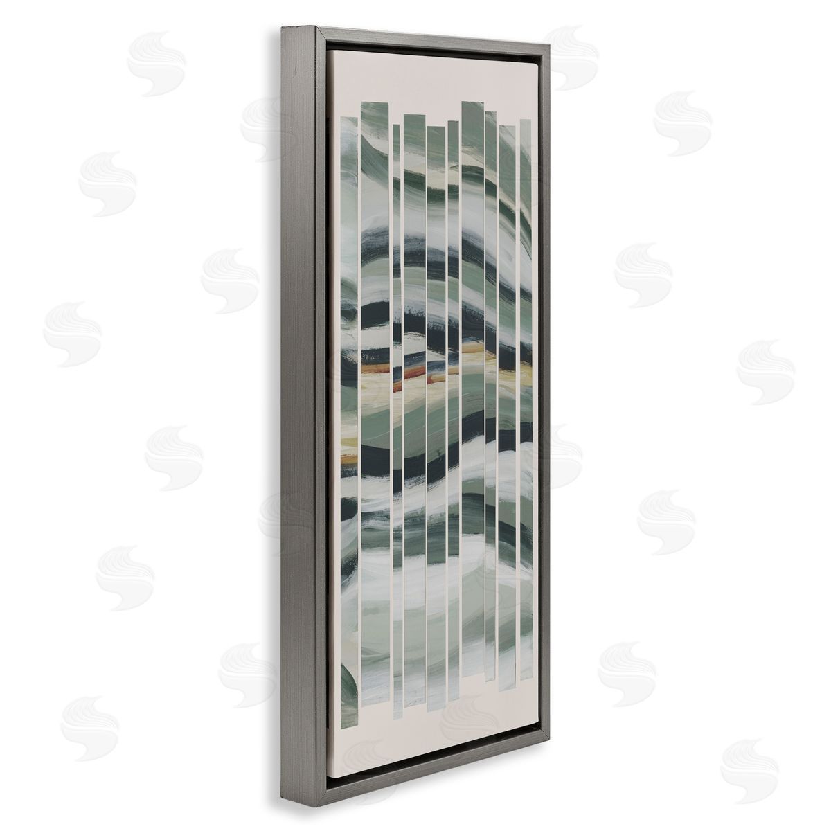 Jacob Q Contemporary Overlapping Waves Canvas Wall Art Print