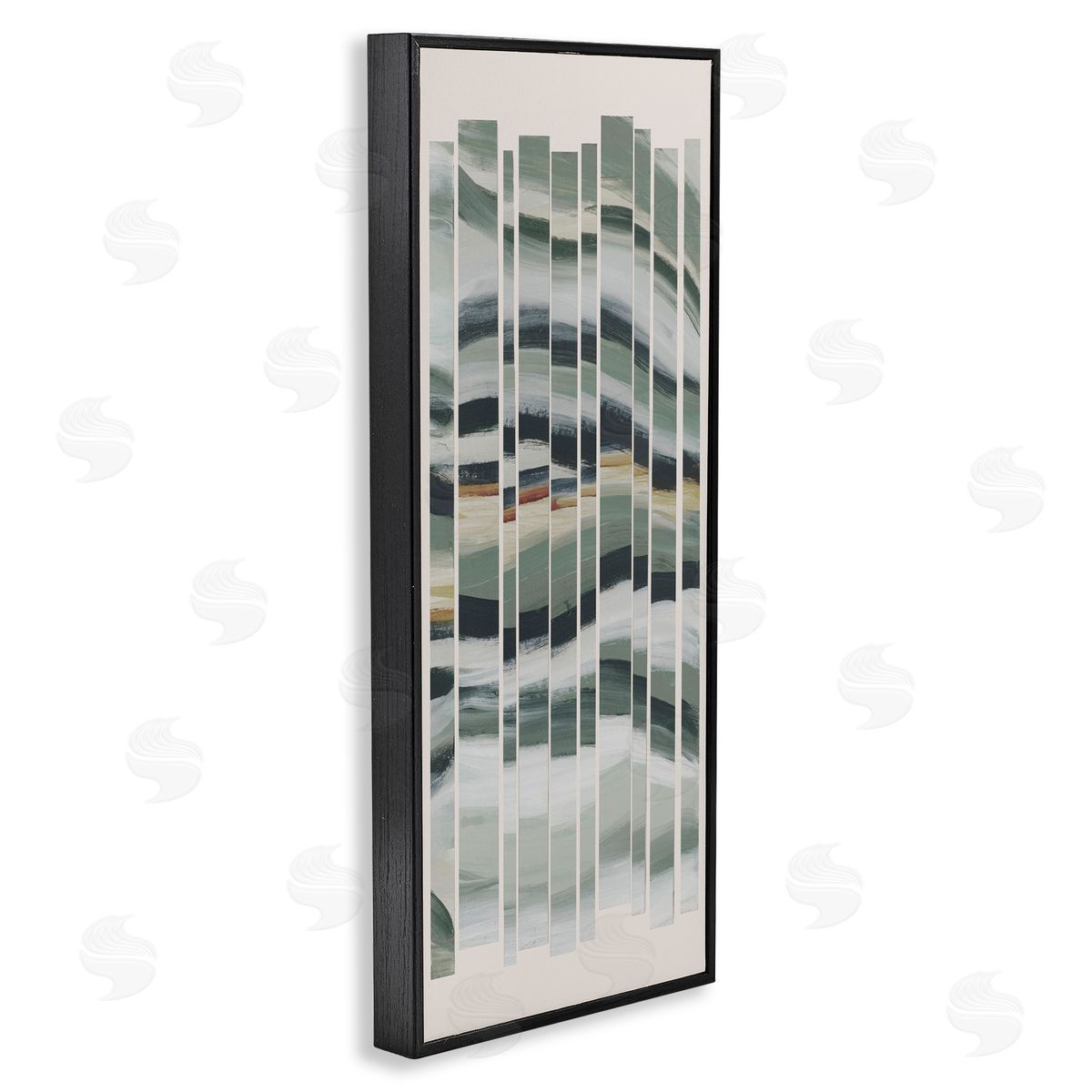 Jacob Q Contemporary Overlapping Waves Canvas Wall Art Print