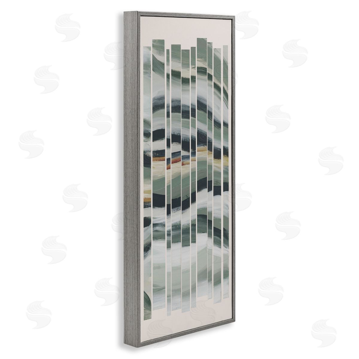 Jacob Q Contemporary Overlapping Waves Canvas Wall Art Print