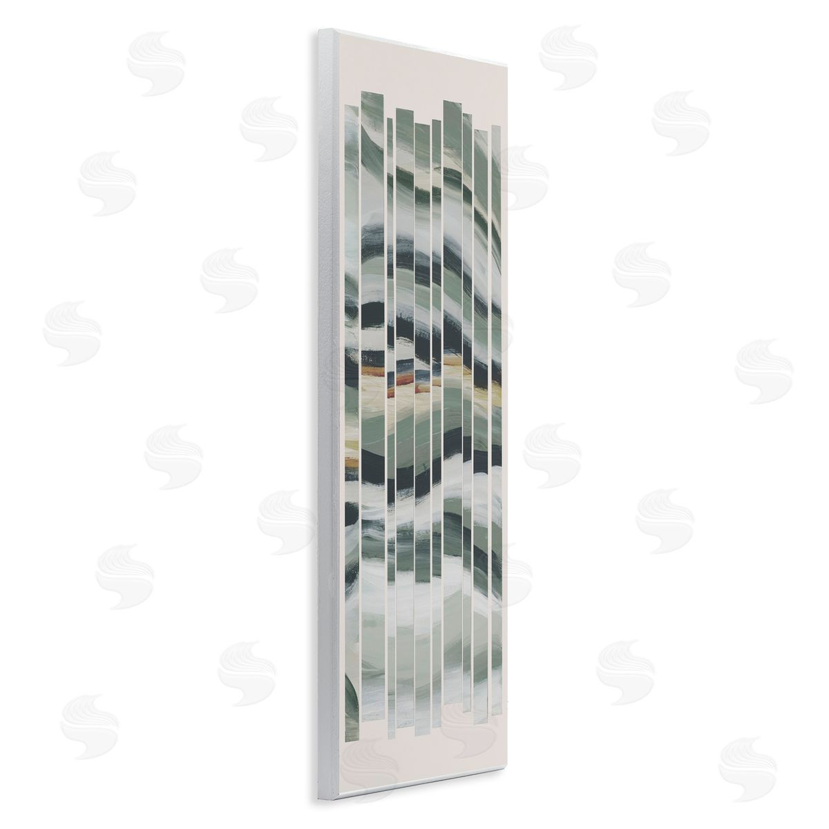 Jacob Q Contemporary Overlapping Waves Canvas Wall Art Print