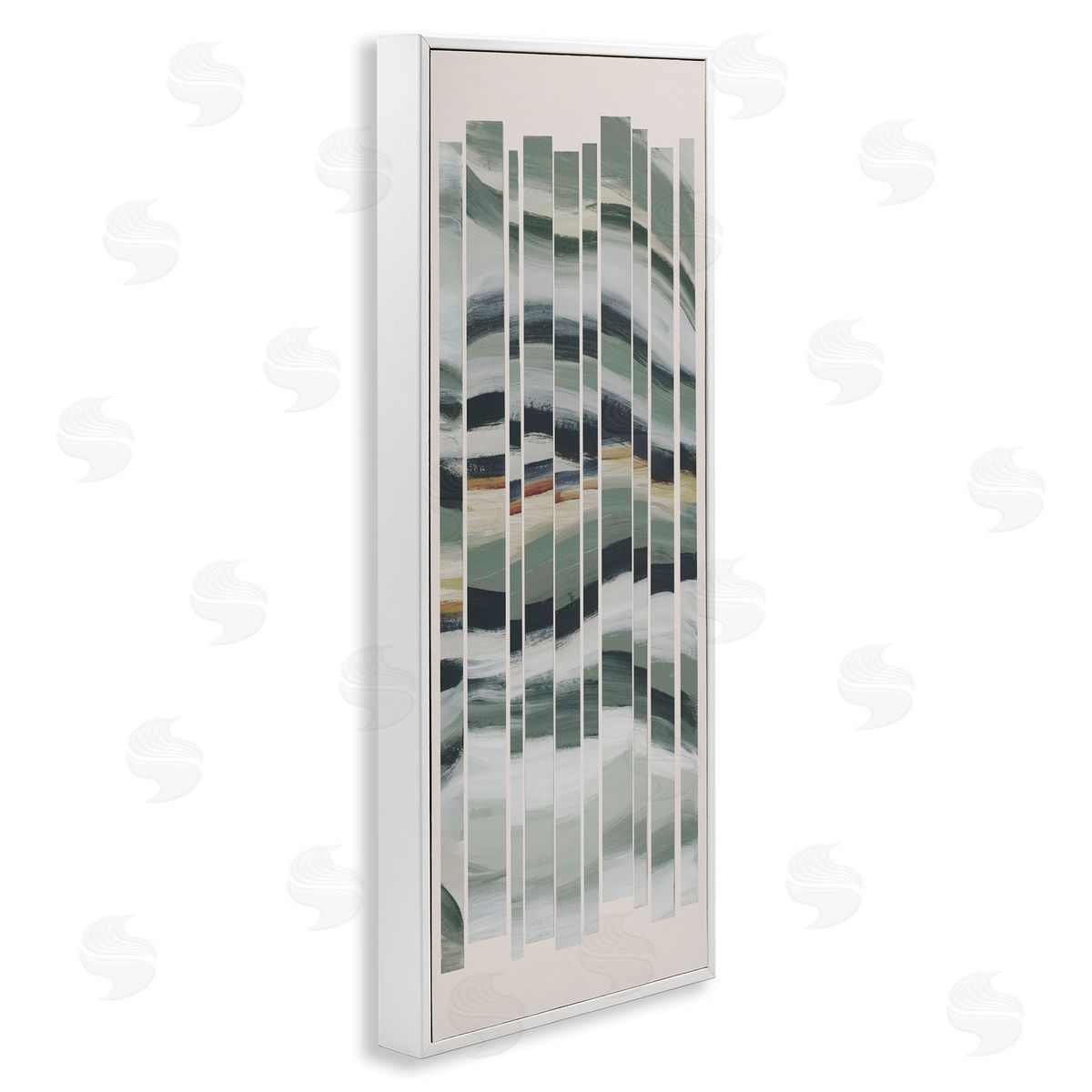 Jacob Q Contemporary Overlapping Waves Canvas Wall Art Print