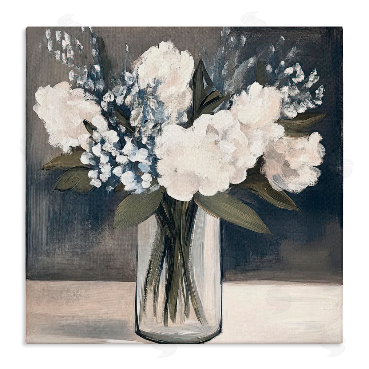 Mona Grace Vase of Graceful Blooms Canvas Wall Art Print