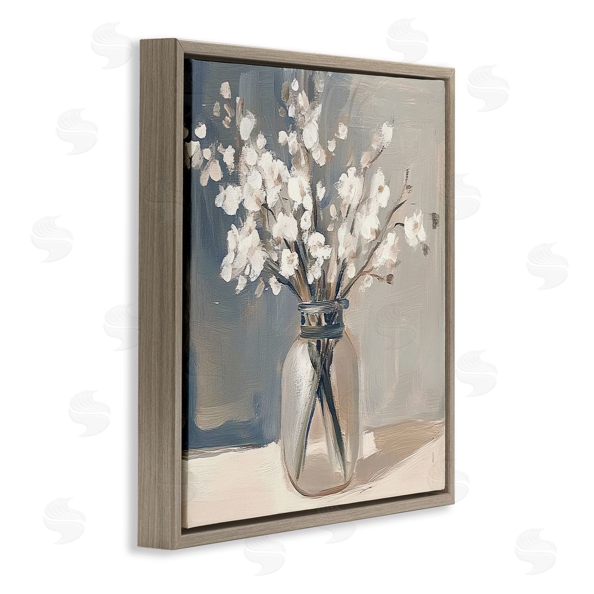 Mona Grace Petals In Glass Vase Canvas Wall Art Print