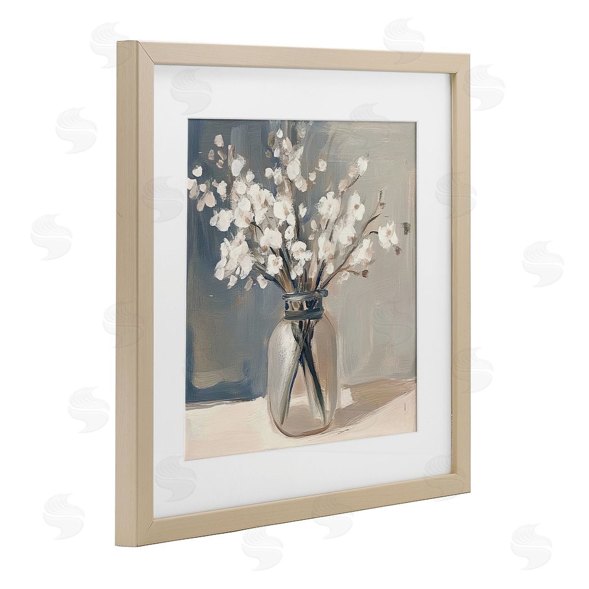 Mona Grace Petals In Glass Vase Canvas Wall Art Print