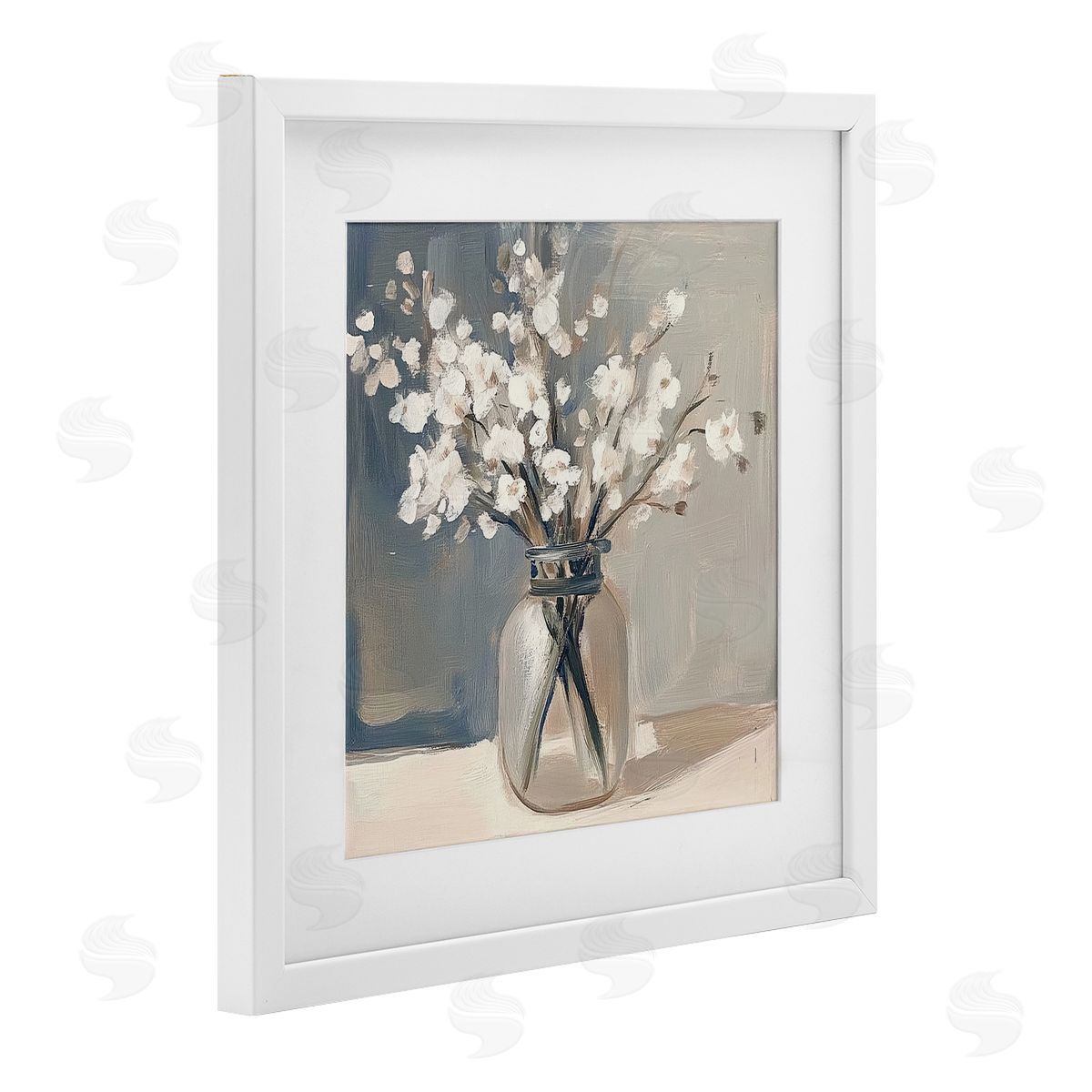 Mona Grace Petals In Glass Vase Canvas Wall Art Print