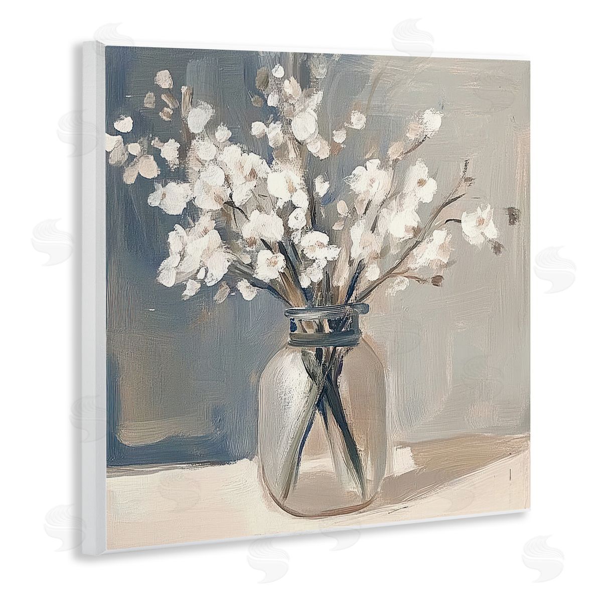 Mona Grace Petals In Glass Vase Canvas Wall Art Print