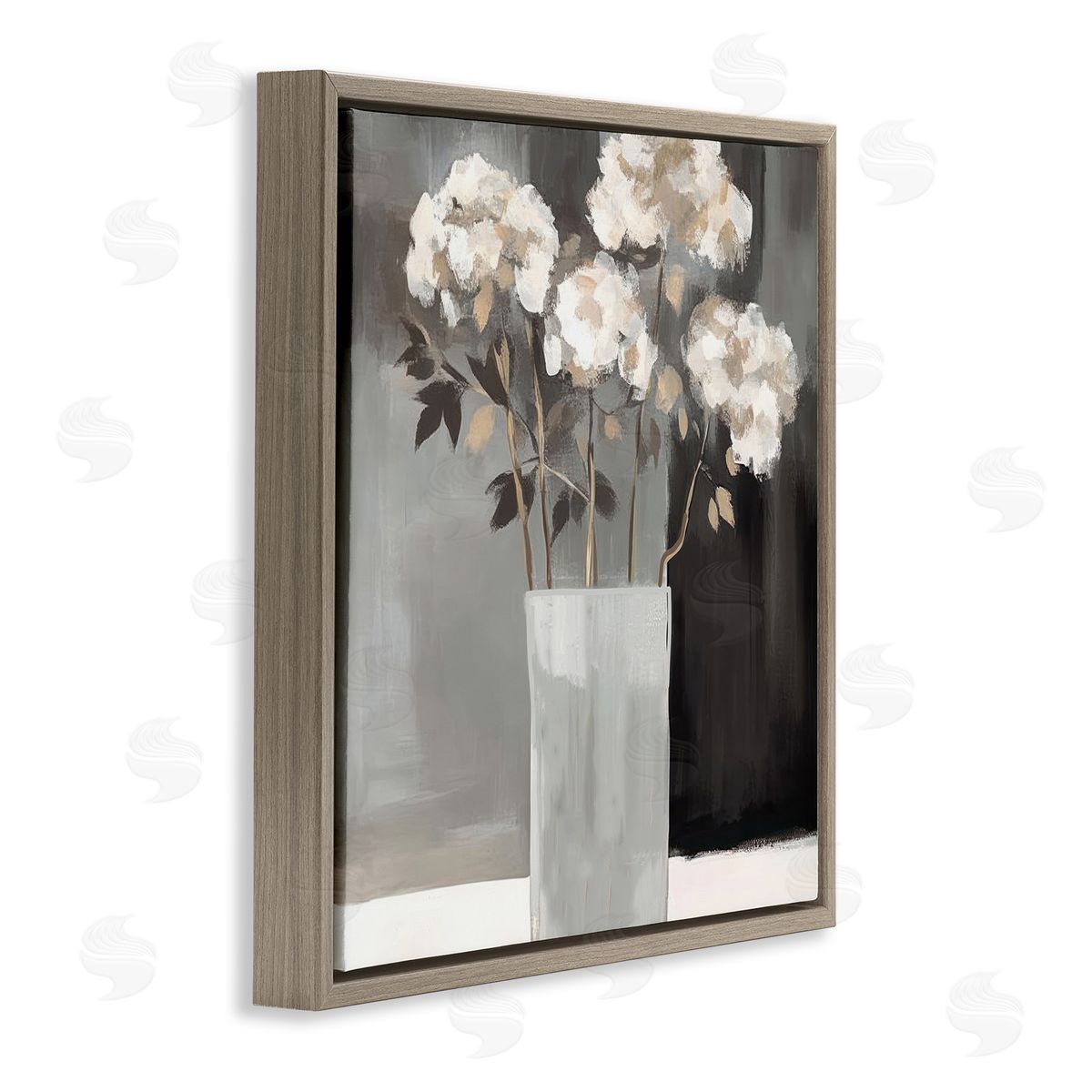 Mona Grace Vase of Grace on Grey Canvas Wall Art Print