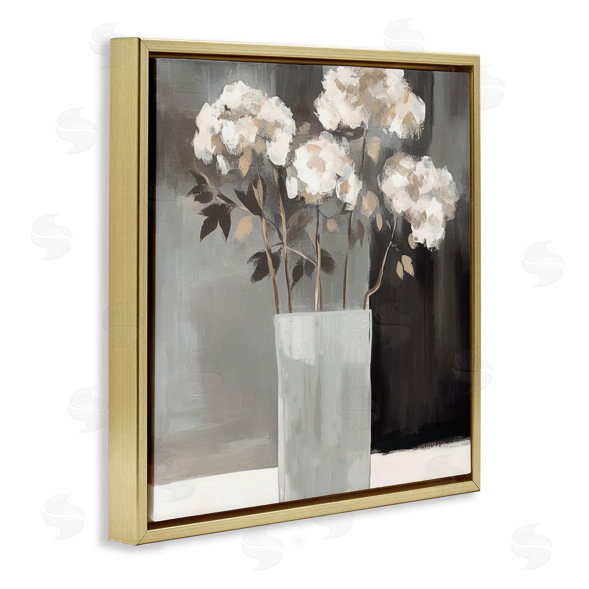Mona Grace Vase of Grace on Grey Canvas Wall Art Print