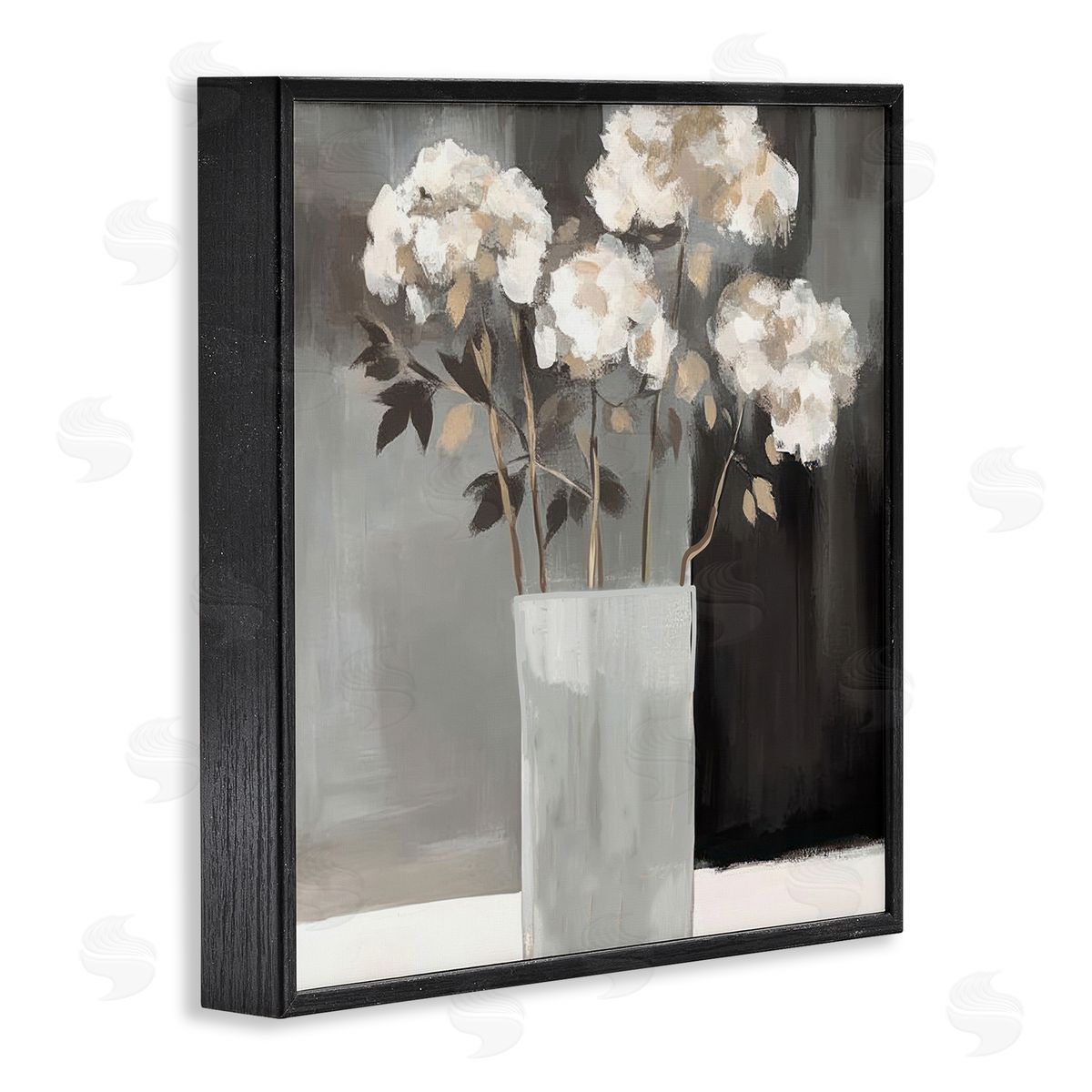 Mona Grace Vase of Grace on Grey Canvas Wall Art Print