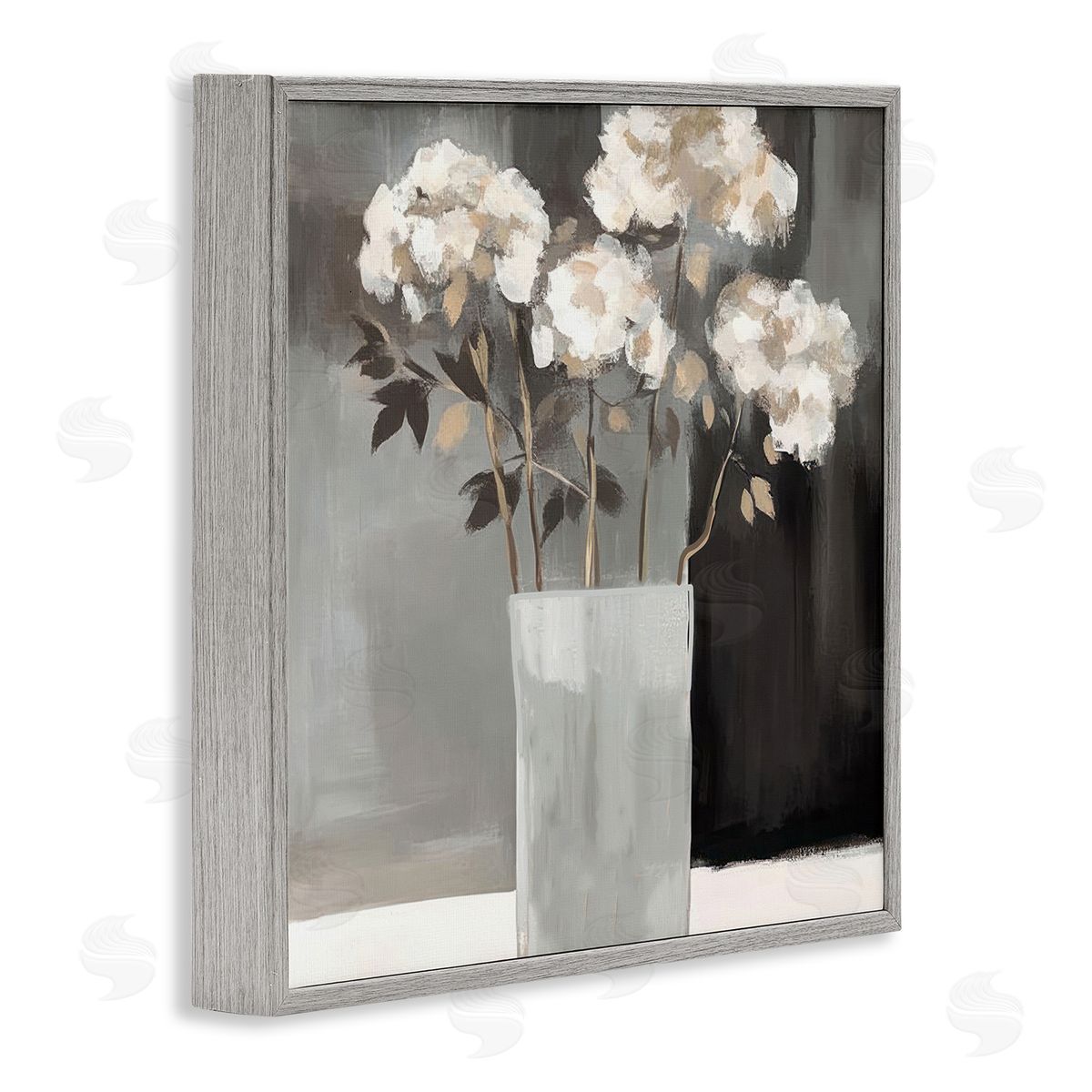 Mona Grace Vase of Grace on Grey Canvas Wall Art Print