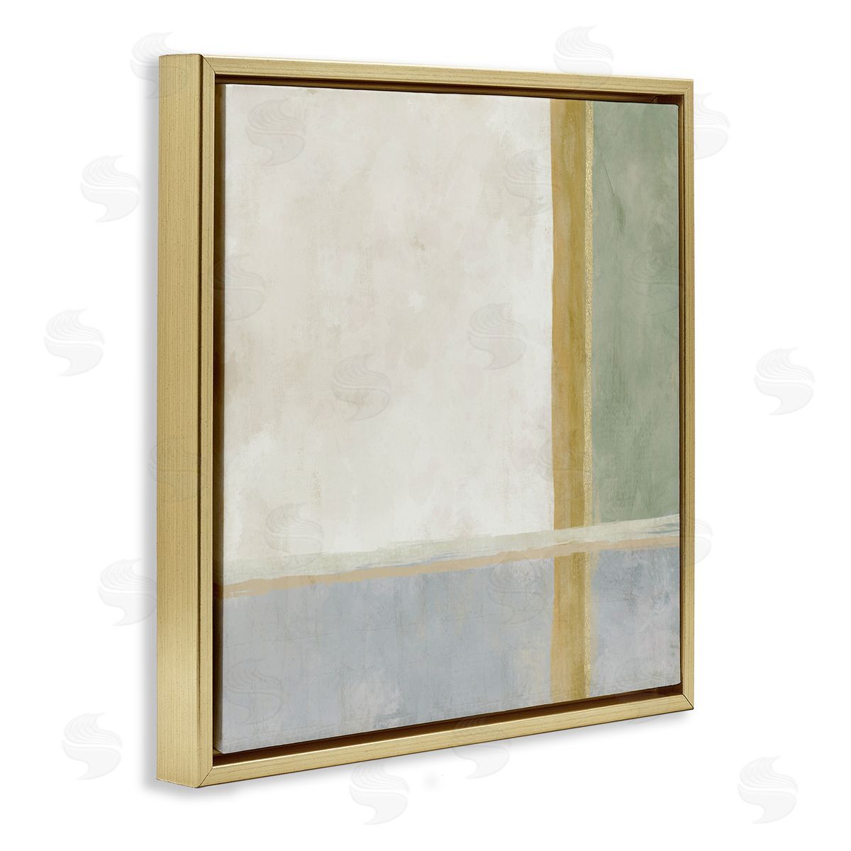 J:L Design Neutral Linear Boxes Canvas Wall Art Print