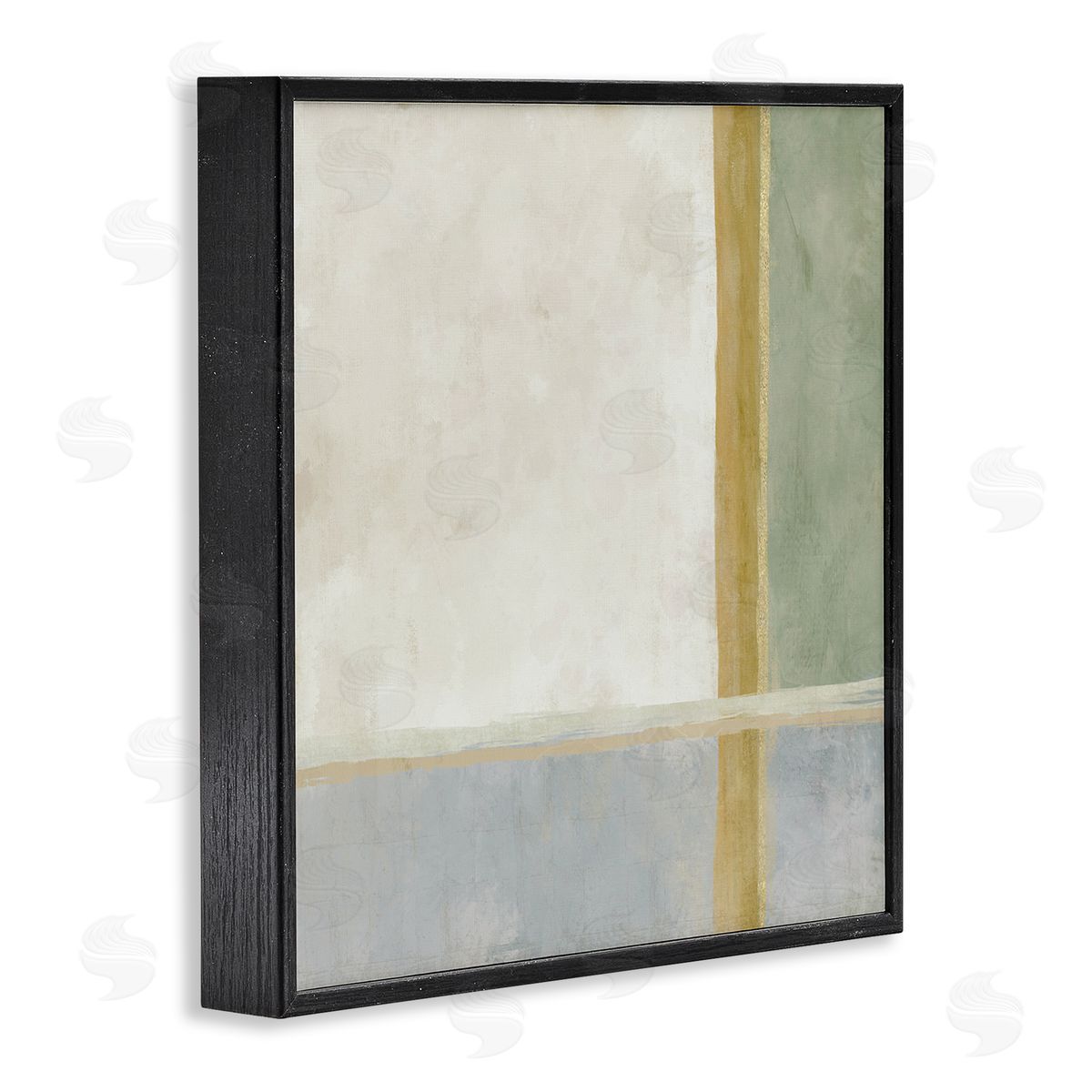 J:L Design Neutral Linear Boxes Canvas Wall Art Print