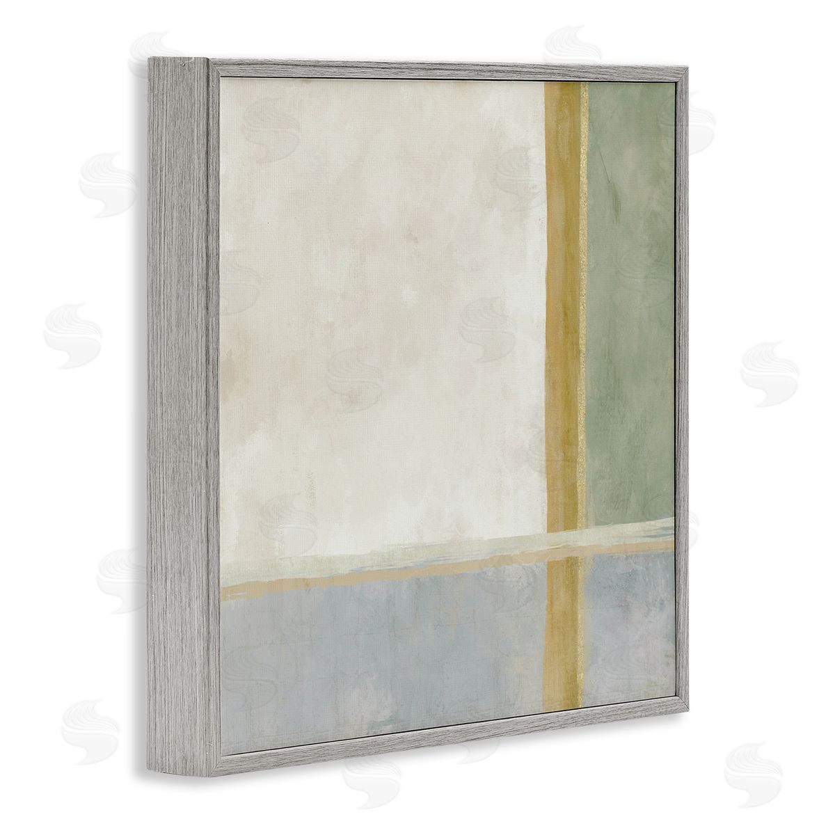 J:L Design Neutral Linear Boxes Canvas Wall Art Print