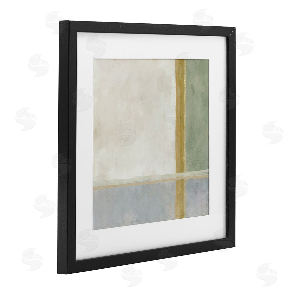 J:L Design Neutral Linear Boxes Canvas Wall Art Print