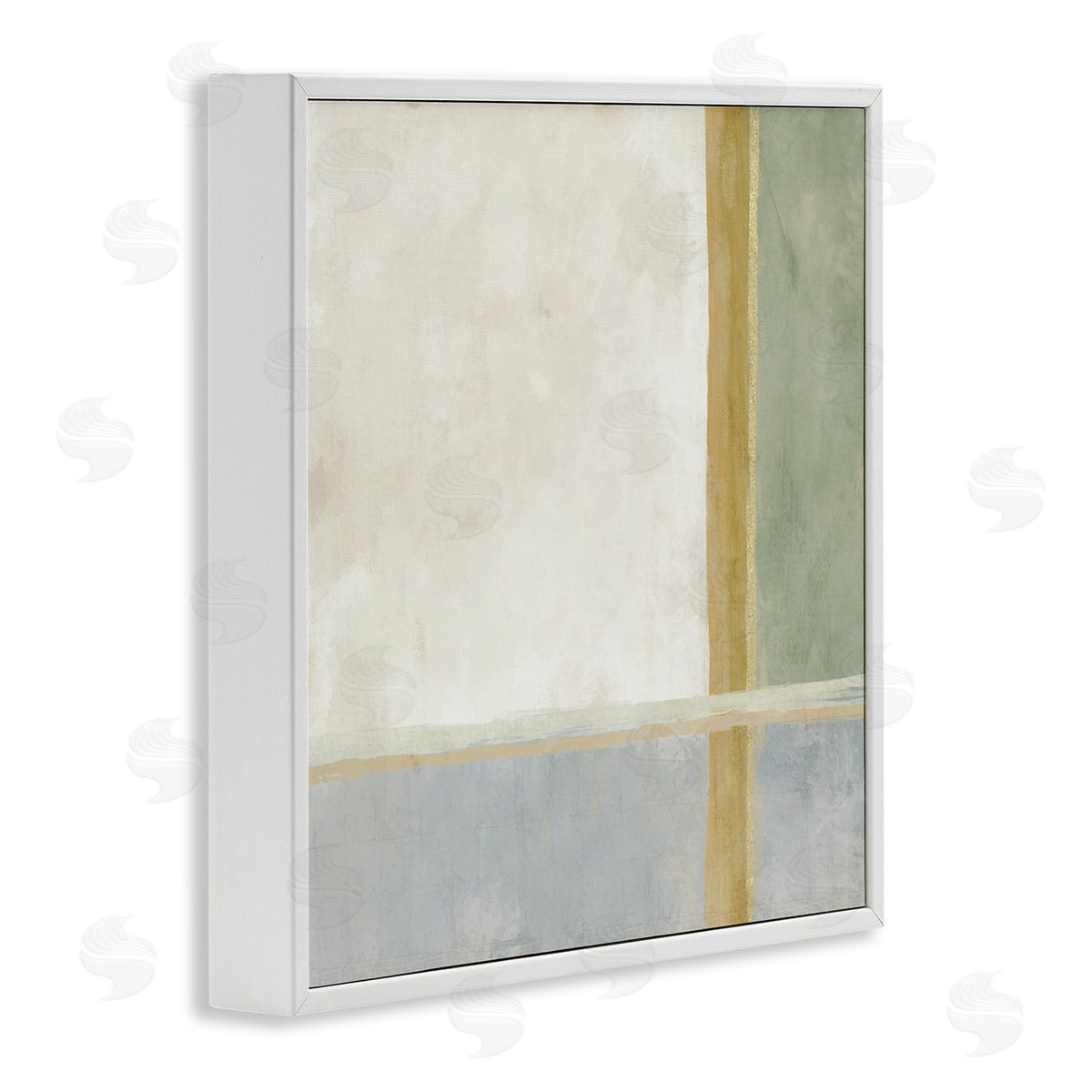 J:L Design Neutral Linear Boxes Canvas Wall Art Print