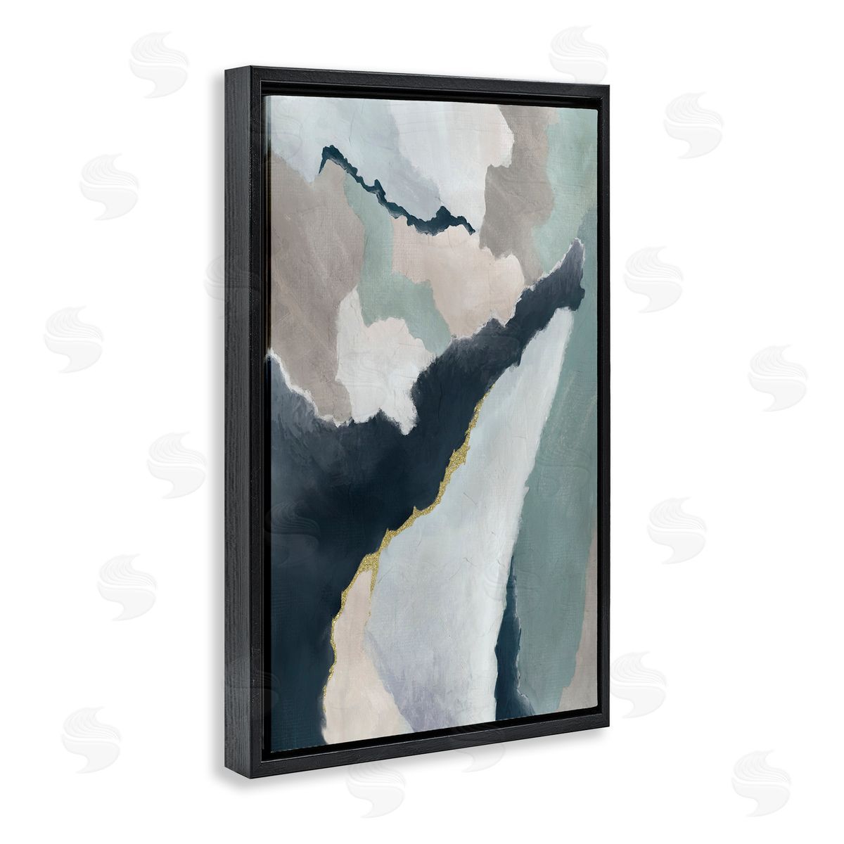 J:L Design Cool Water Lines Canvas Wall Art Print