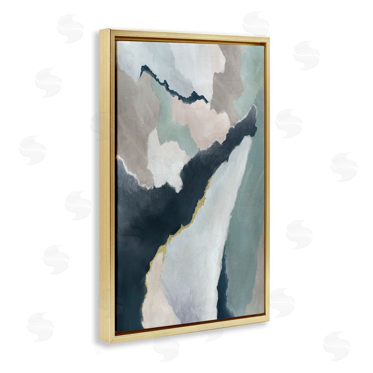 J:L Design Cool Water Lines Canvas Wall Art Print