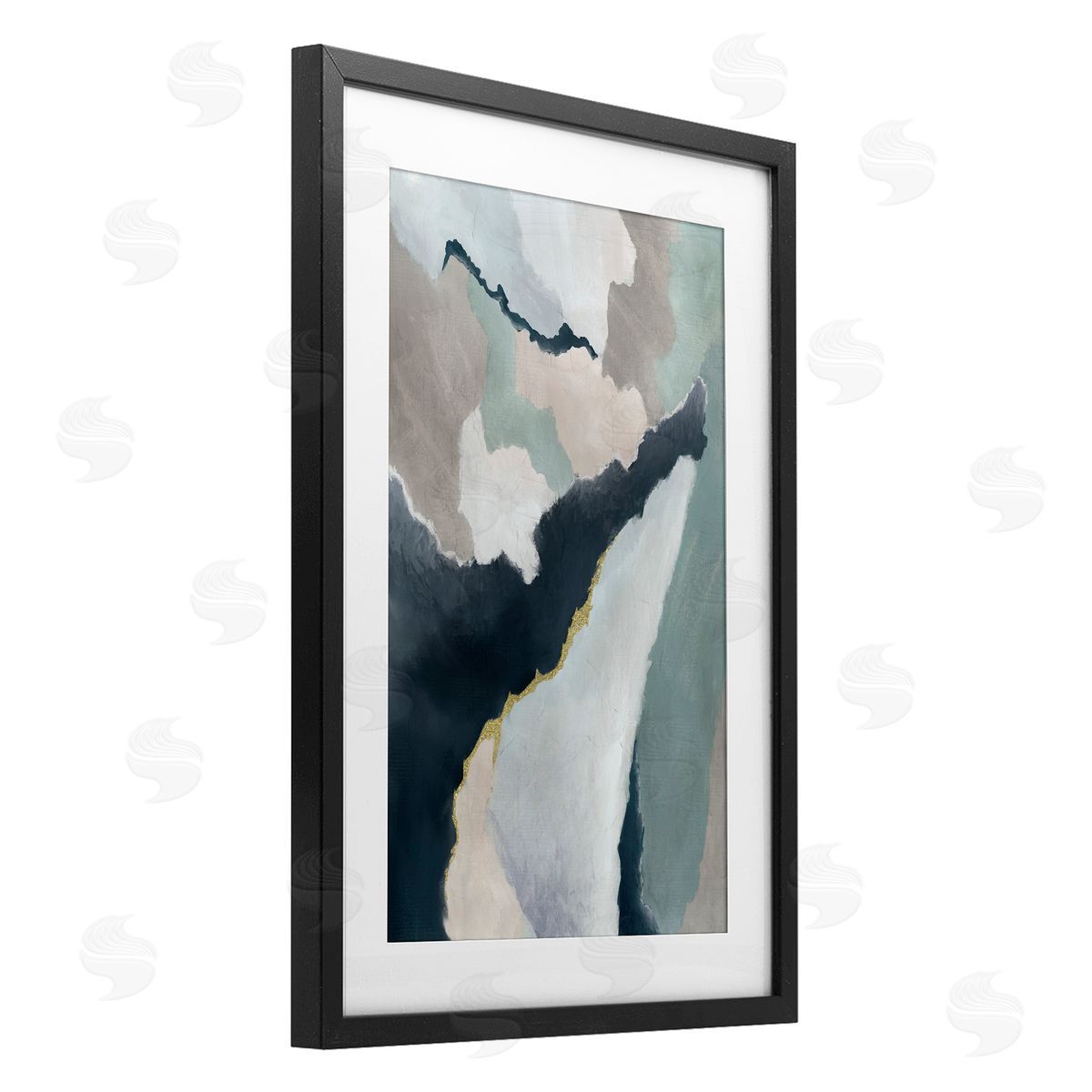 J:L Design Cool Water Lines Canvas Wall Art Print