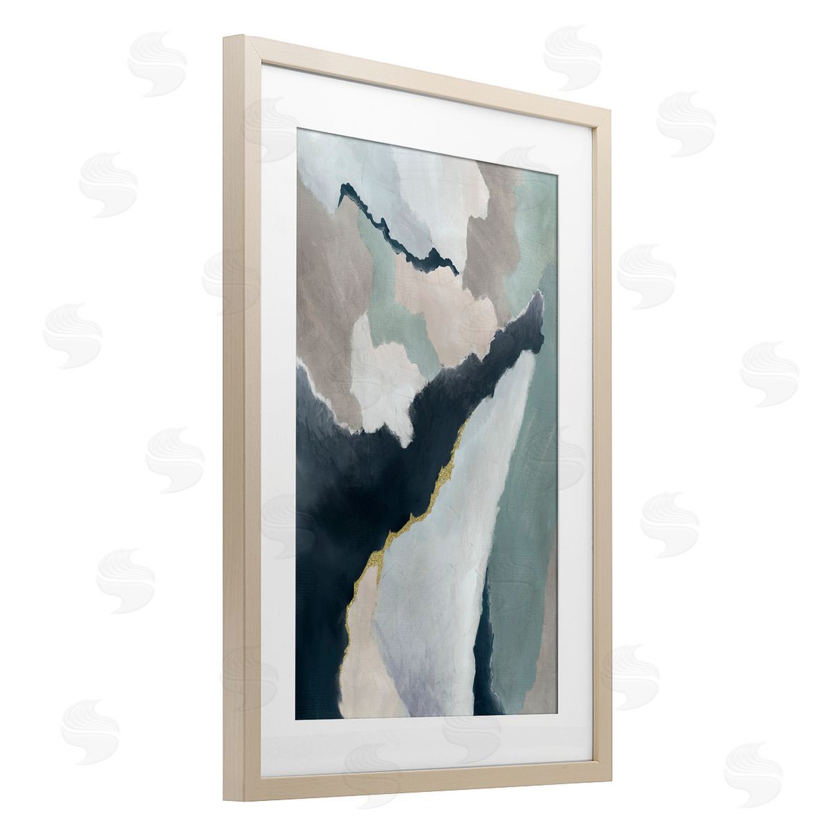 J:L Design Cool Water Lines Canvas Wall Art Print