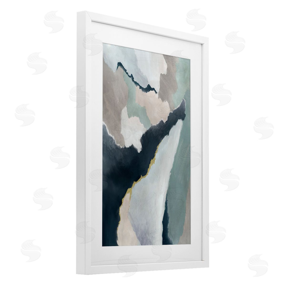 J:L Design Cool Water Lines Canvas Wall Art Print