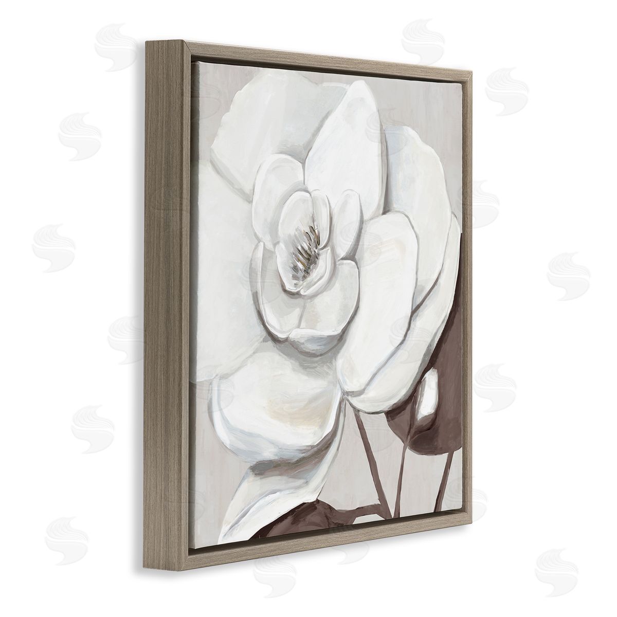 Hannah Dawson Elegant White Blooms Canvas Wall Art Print